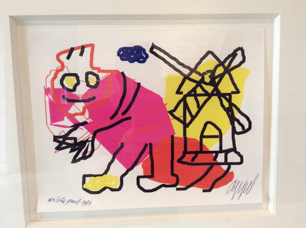 Karel Appel - gesigneerde computertekening - ingelijst - 1986 kopen? Bied vanaf 195!