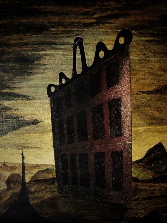 Surrealistisch Acryl op board "Warenhuis" van kinderboekenillustrator H.Slabbers kopen? Bied vanaf 1!