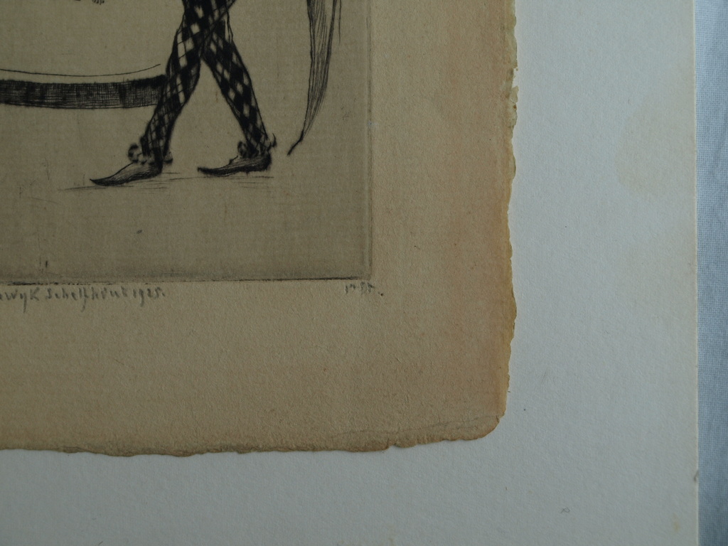 Lodewijk Schelfhout (1881-1943) : Ets – De clown – Gesigneerd – 1925  kopen? Bied vanaf 1!