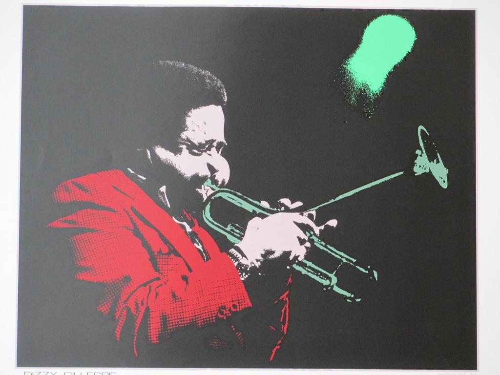 S.D.V., Dizzy Gillespie, Zeefdruk, Onbekende kunstenaar kopen? Bied vanaf 1!