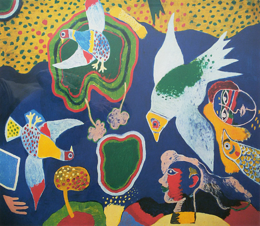 Corneille - Vogels, gesigneerde en genummerde artprint (mooi ingelijst, groot) verkocht voor € 290!