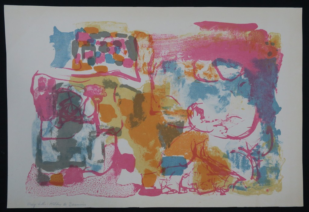 Helene de Beauvoir: Litho, Abstracte compositie kopen? Bied vanaf 1!