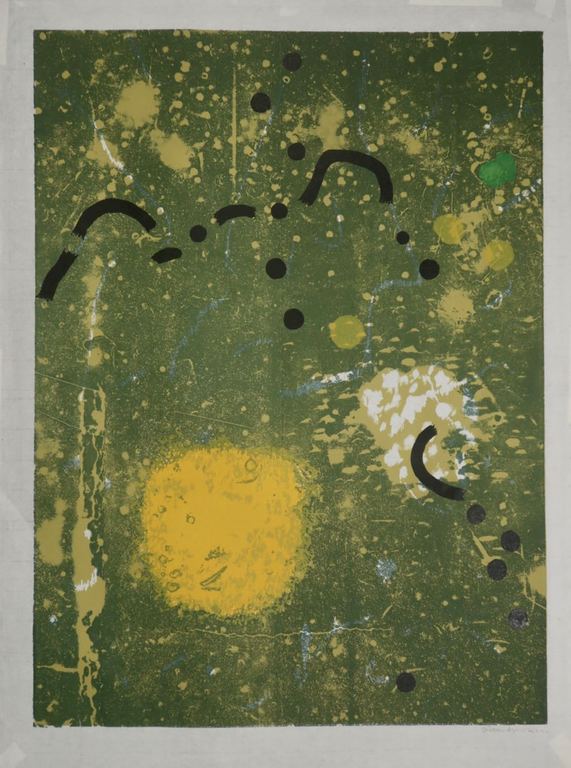 Jef Diederen: Lino op Rijstpapier, Zonder titel verkocht voor € 60!