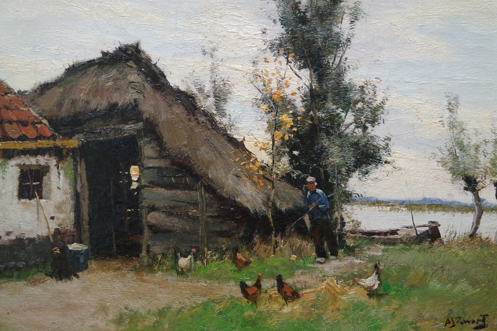 Adrianus Johannes (Arie) ZWART (1903-1981) - olieverf op doek - boerderijgezicht kopen? Bied vanaf 325!
