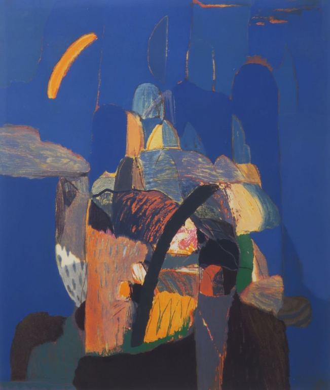 Ahmad Baldin: Zeefdruk, Nacht - Ingelijst kopen? Bied vanaf 50!