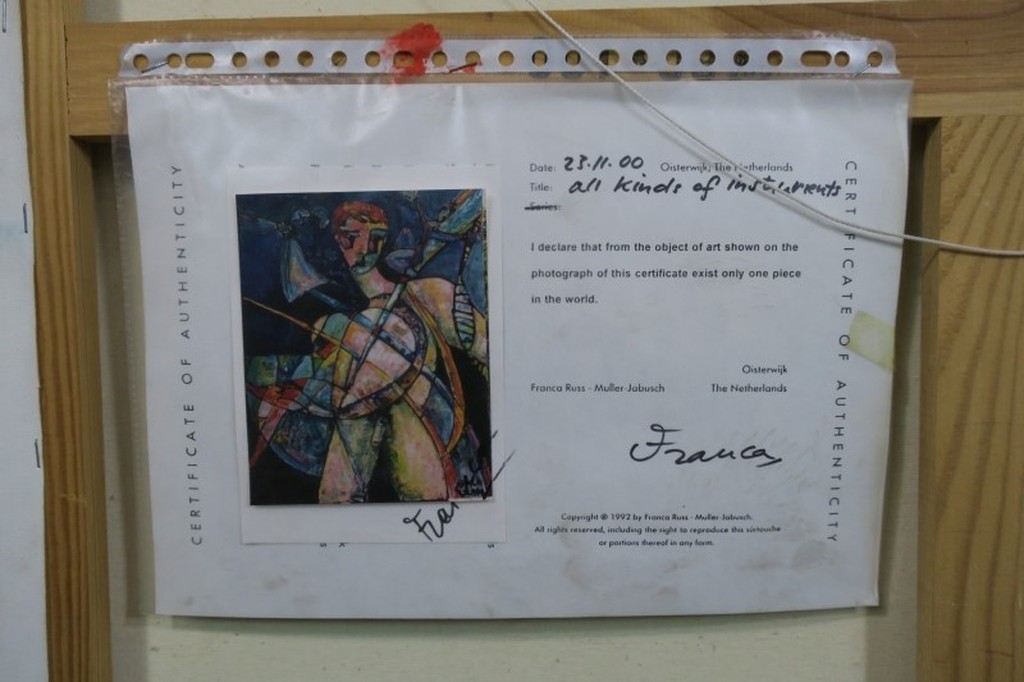 Franca Muller Jabusch: Olieverf op doek, All kinds of instruments (groot) kopen? Bied vanaf 100!