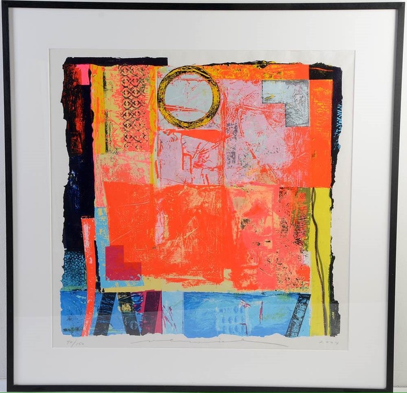 Jos Verwiel, Zeefdruk Kokkino 103x102 40/150 verkocht voor € 150!