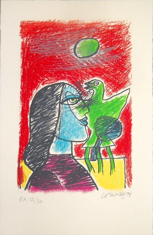 Corneille : Vrouw in blauw ( litho ) kopen? Bied vanaf 1!