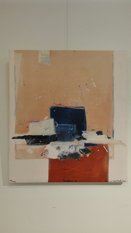 Ron van der Werf, zeefdruk op linnen, Symfonie II verkocht voor € 45!