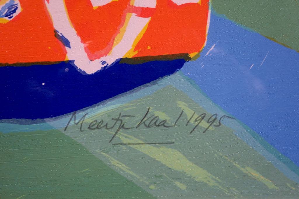 Meertje Kaal: Zeefdruk, Odijssens boot I - Ingelijst kopen? Bied vanaf 1!