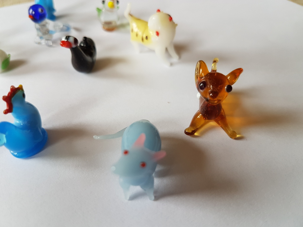 Miniature dieren in Murano glas- set van 10 pz assorted kopen? Bied vanaf 1!