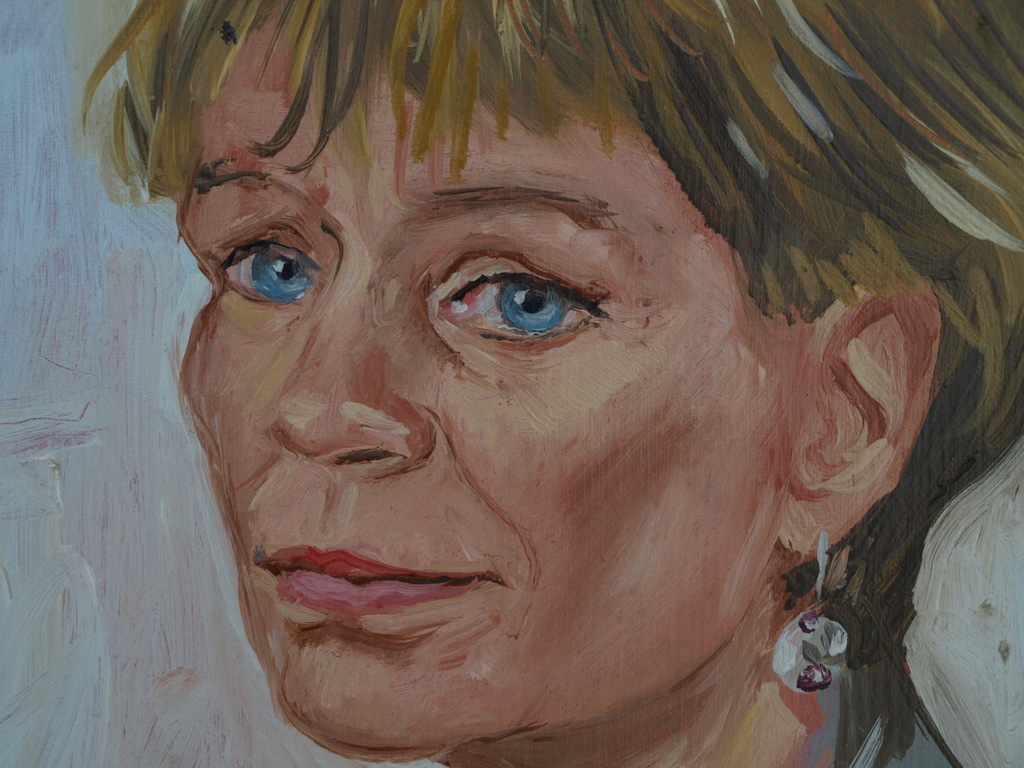 Peter Klashorst : olieverf op doek – Portret – Connie Palmen? - 1998 kopen? Bied vanaf 1!