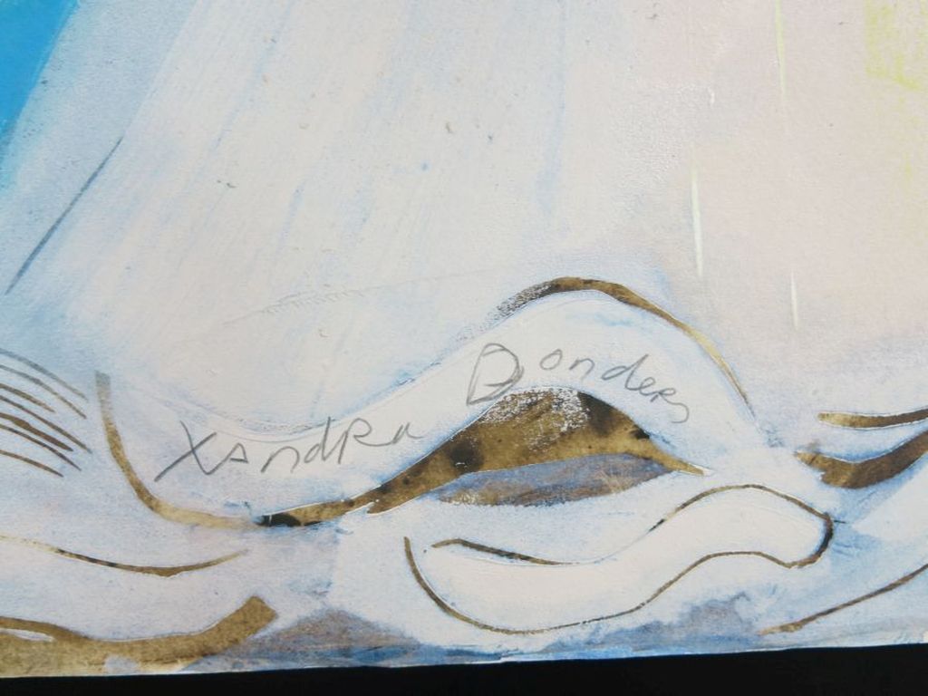 Xandra Donders: Gemengde techniek o.a. Acryl op papier, Z.T. (a) - (Groot) kopen? Bied vanaf 1!