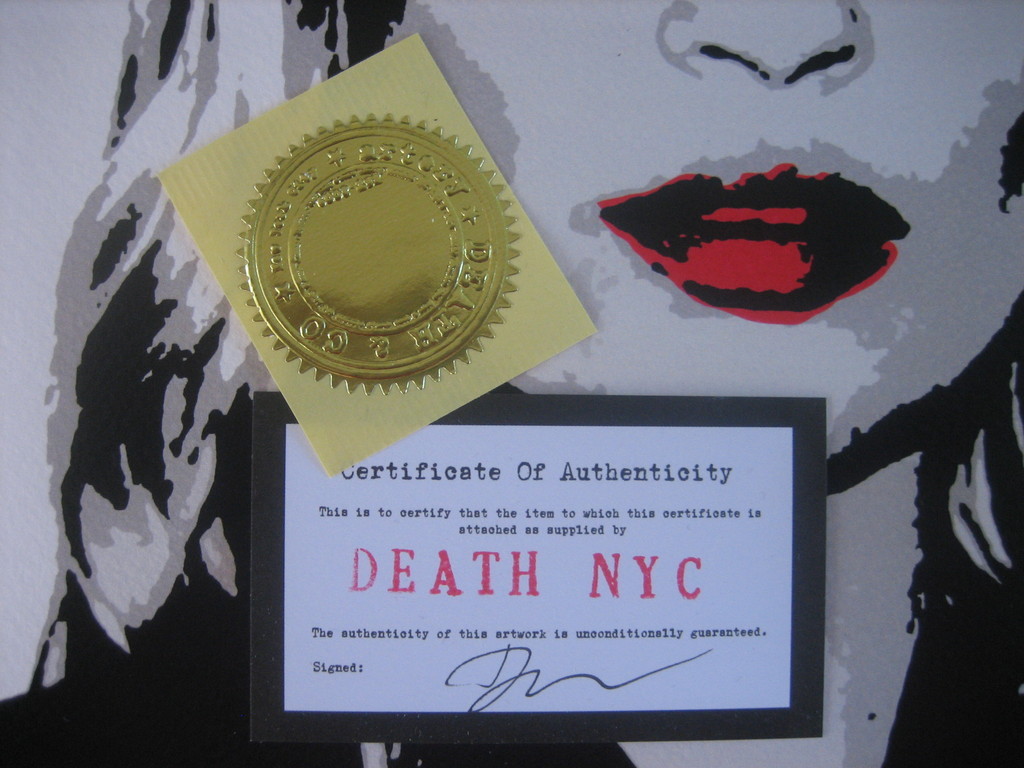 DEATH NYC Limited Edition Art print Graffiti Signed "Kate Moss DN" 2012 kopen? Bied vanaf 1!