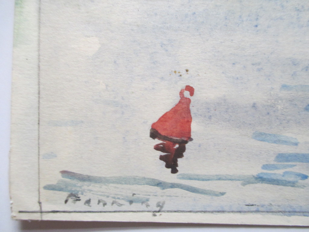 Onbekend, aquarel De Lek 1952 kopen? Bied vanaf 30!