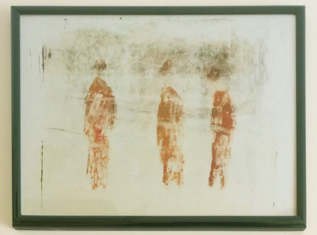 Irene Joffroy - Drie etherische figuren - olieverf op papier, gelijst kopen? Bied vanaf 40!