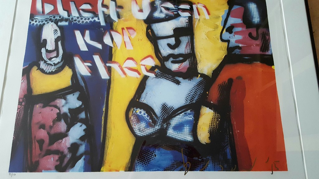 Herman Brood: zeefdruk, Blieft u een kop thee kopen? Bied vanaf 350!