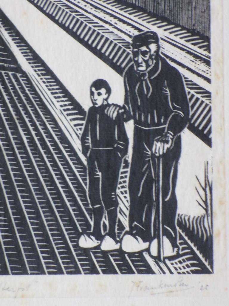 Jan Franken Pzn, Herfst, Houtsnede '25 kopen? Bied vanaf 40!