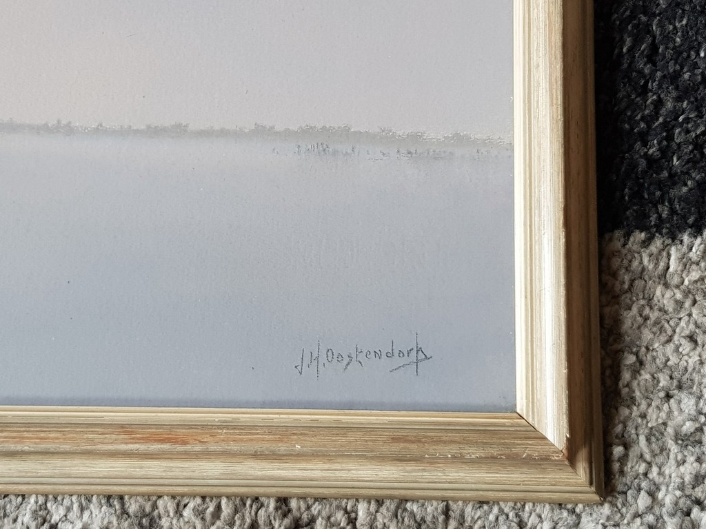 Jan Harm Oostendorp (1896-1979) - Gesigneerde pastel kopen? Bied vanaf 1!