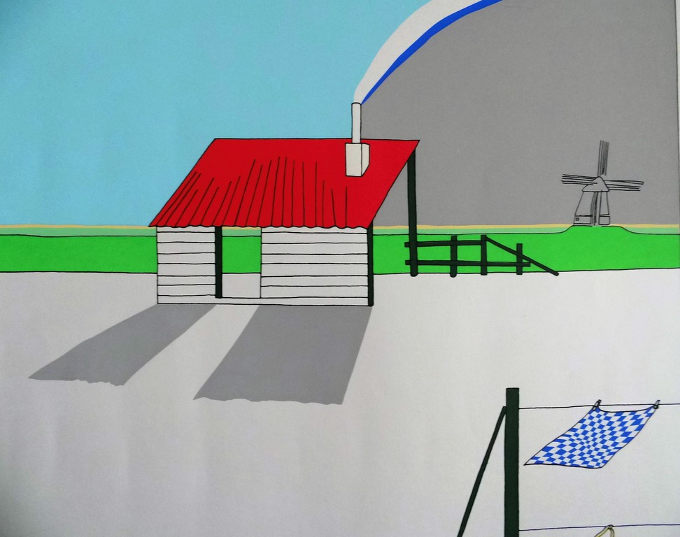 Harrie Gerritz -zeefdruk-open wasschuurtje kopen? Bied vanaf 65!