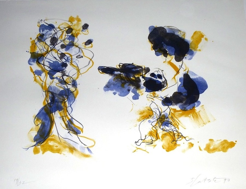 Ger Lataster, litho, handgesigneerd, oplage: 32 stuks, 1990 verkocht voor € 250!