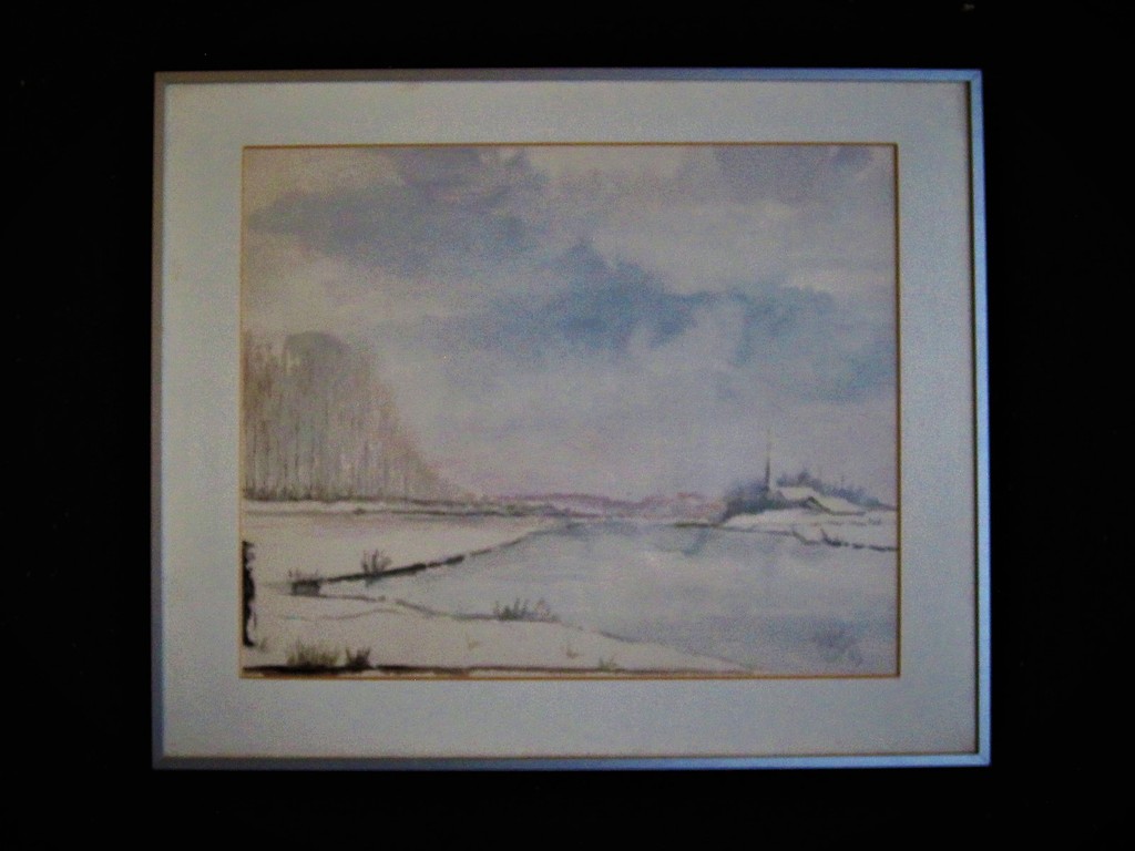 Sfeervol impressionistisch Aquarel "winterlandschap bij Kortenhoef" gesignd kopen? Bied vanaf 1!