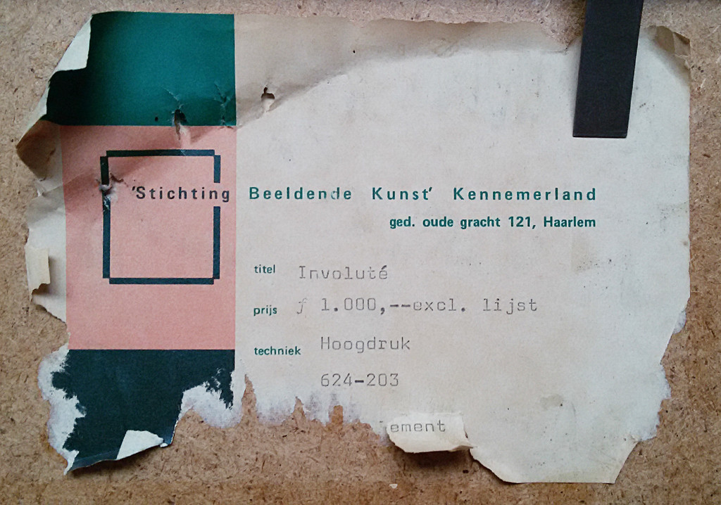 Fon Klement - Involuté, hoogdruk boardsnede (ingelijst, zeer groot) kopen? Bied vanaf 250!