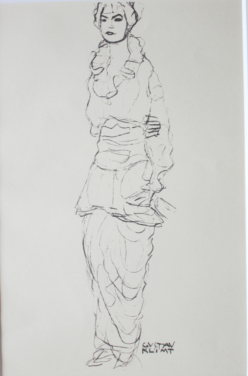 Gustav Klimt -Eli Lederer - antiquarische litho uit de Gustav Glück Edition 1922 verkocht voor € 84!