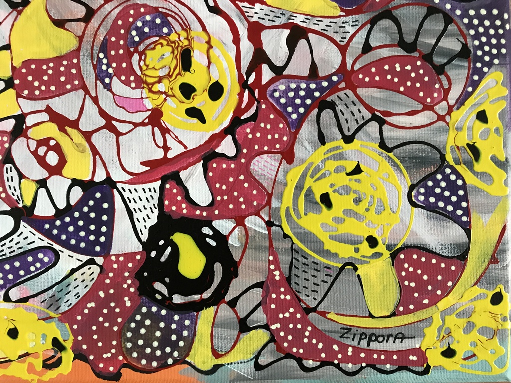 Zippora Meijer Abstract Circle acryl op canvas 40 x 50 cm kopen? Bied vanaf 1!