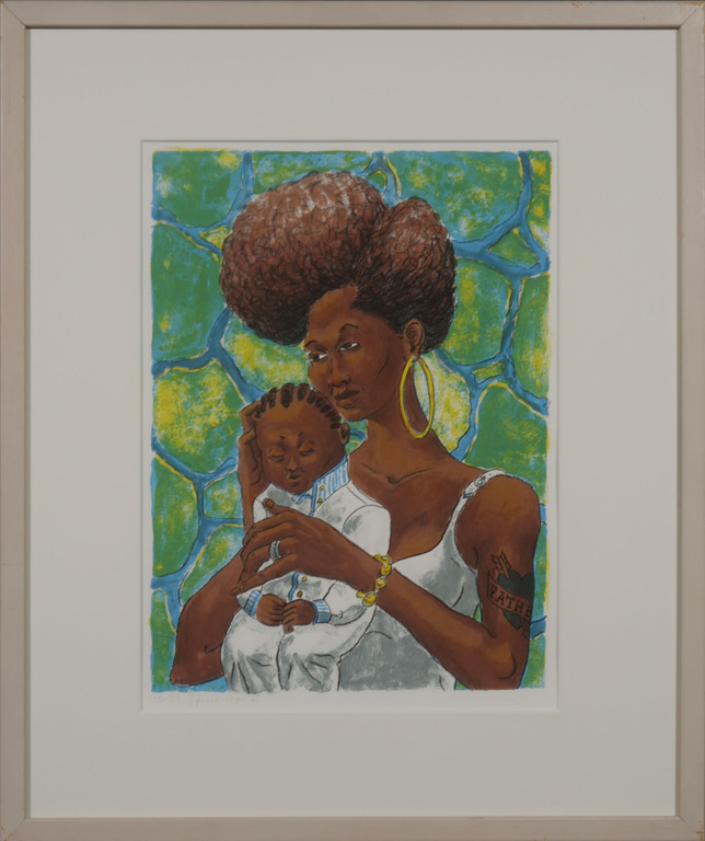 Frans Franciscus: Litho, Zwarte Madonna - Ingelijst kopen? Bied vanaf 1!