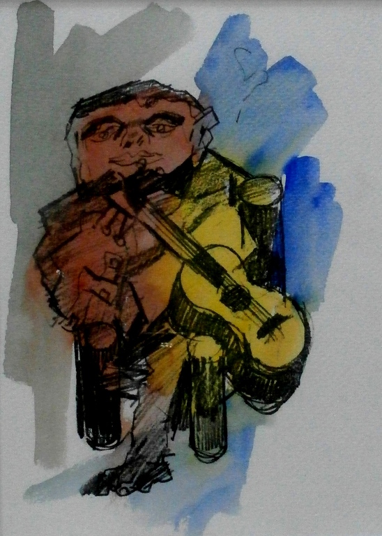 Jan Sierhuis - handingekleurde ingelijste litho - 1974 verkocht voor € 55!