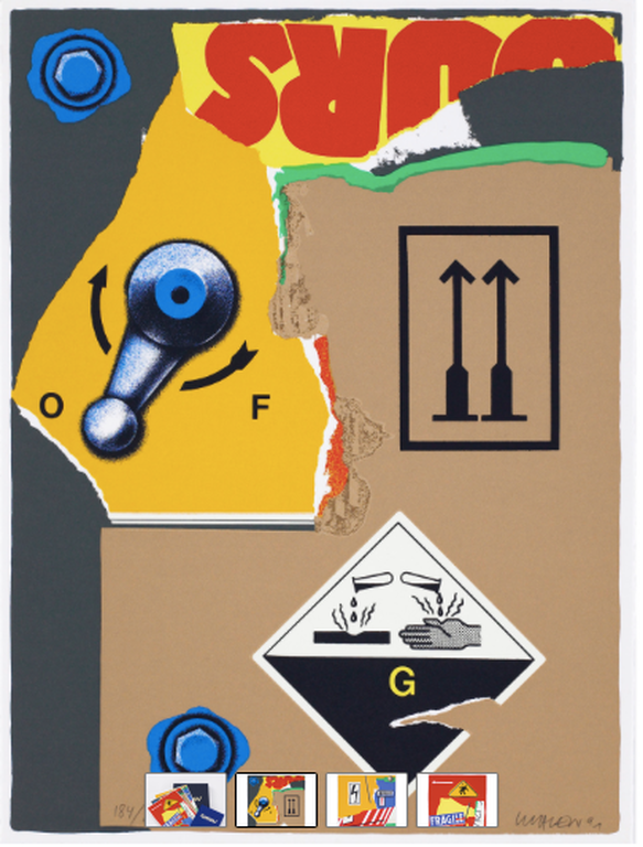 Peter Klasen: Zeefdruk, Devant le miroir de notre monde I verkocht voor € 50!