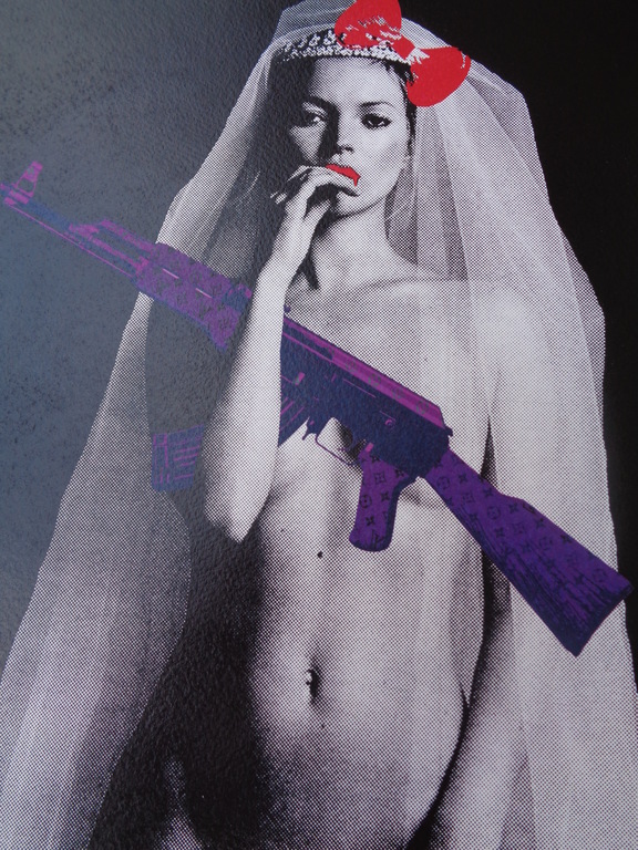 DEATH NYC GROTE PRINT ! "KATE MOSS AK" 26/100, gesigneerd met COA en goldsticker kopen? Bied vanaf 33!