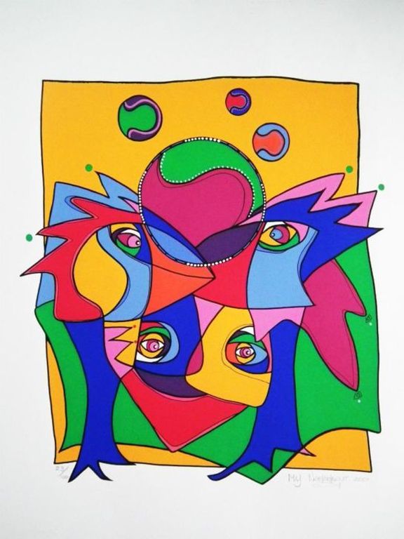 Marianne Y. Naerebout, gesigneerde kleurenlitho uit 2001 verkocht voor € 89!