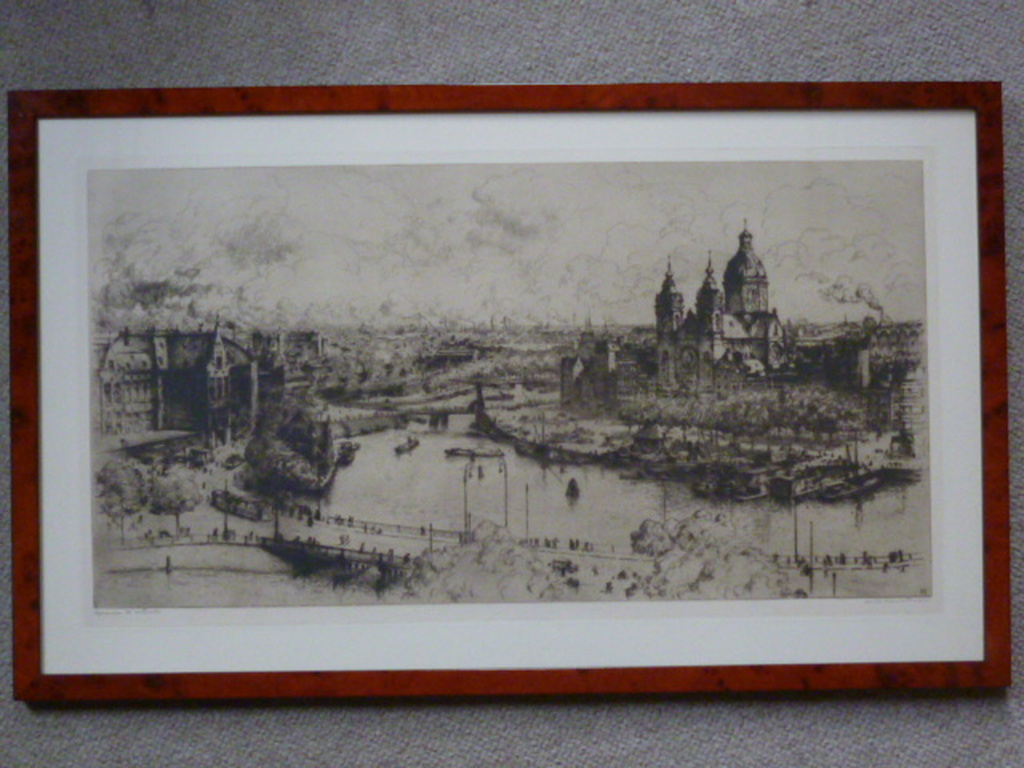 Albert Hemelman - ets - St. Nicolaaskerk en Centraal Station te Amsterdam kopen? Bied vanaf 60!