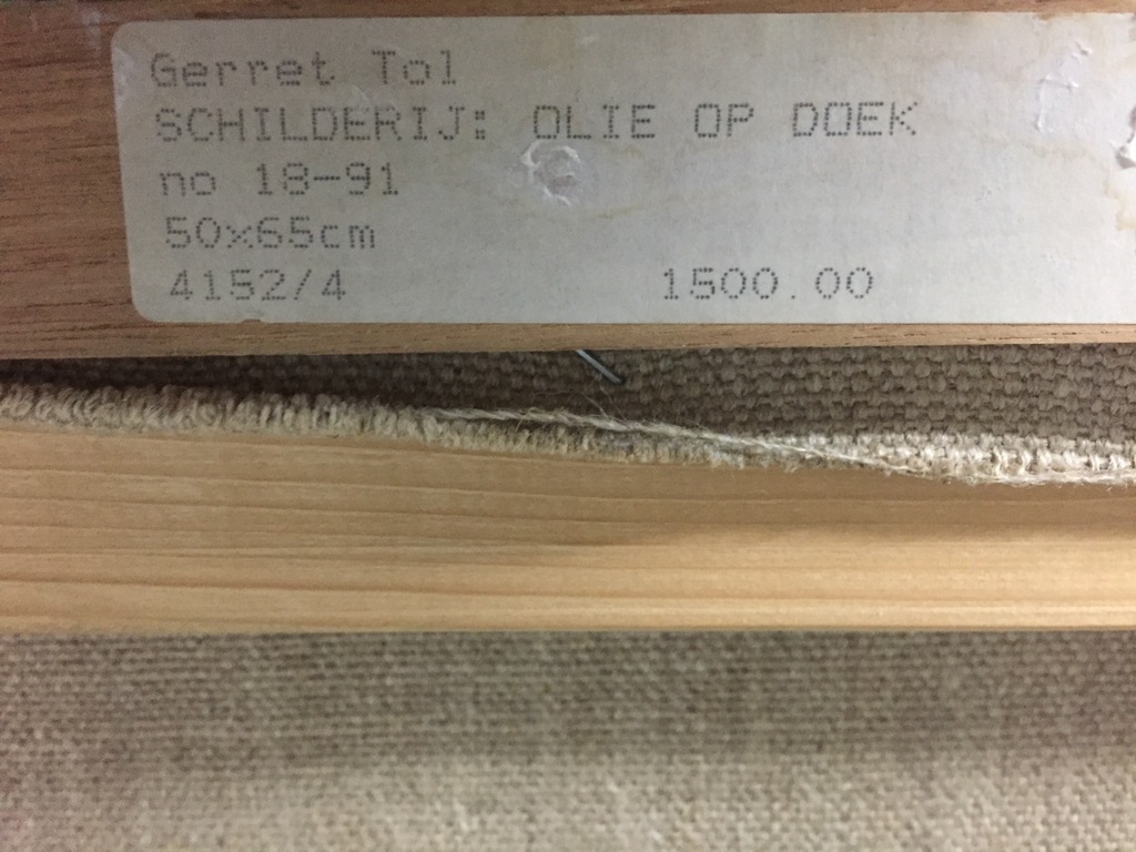 GERRET TOL  origineel schilderij olieverf op doek kopen? Bied vanaf 1!