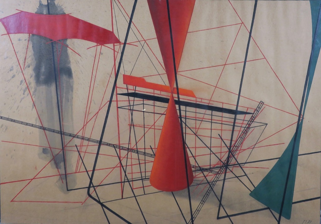 Siet Zuyderland: Gouache op papier, Hangar II - Ingelijst kopen? Bied vanaf 150!