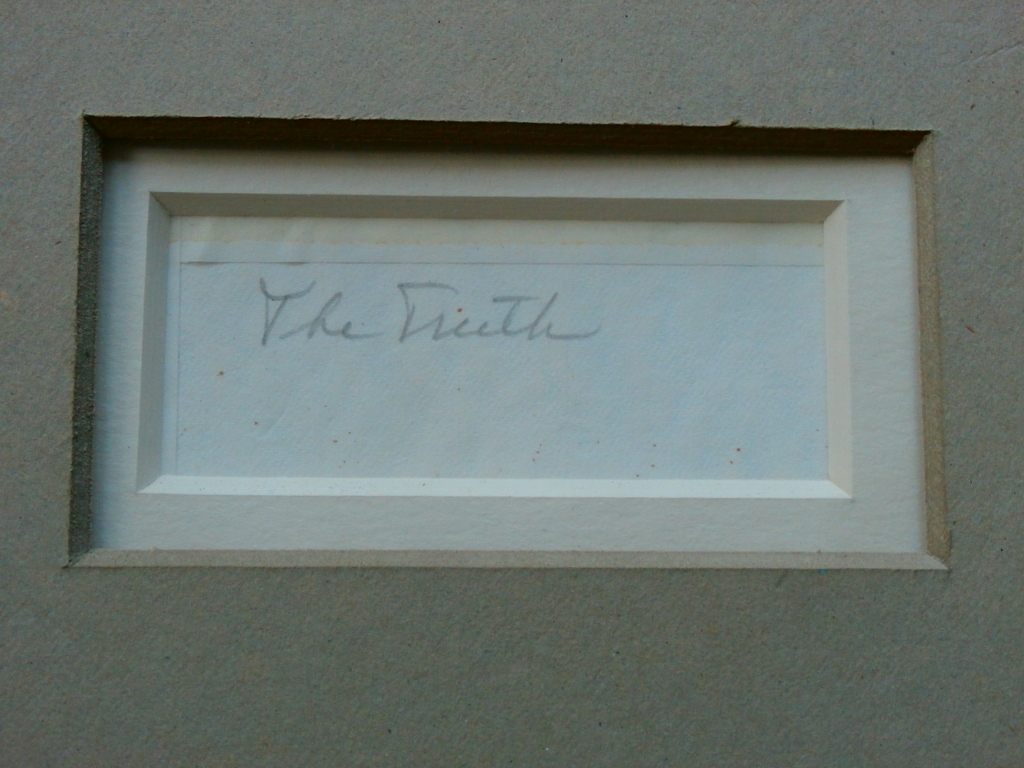 Laatste keer: Luis Filcer -  gemengde techniek op papier: The Truth kopen? Bied vanaf 375!