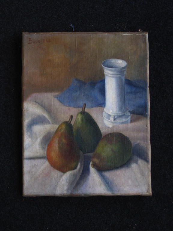 gesigneerd BOONSTRA - oud olieverf "stilleven met peren" omstreeks 1920 kopen? Bied vanaf 1!