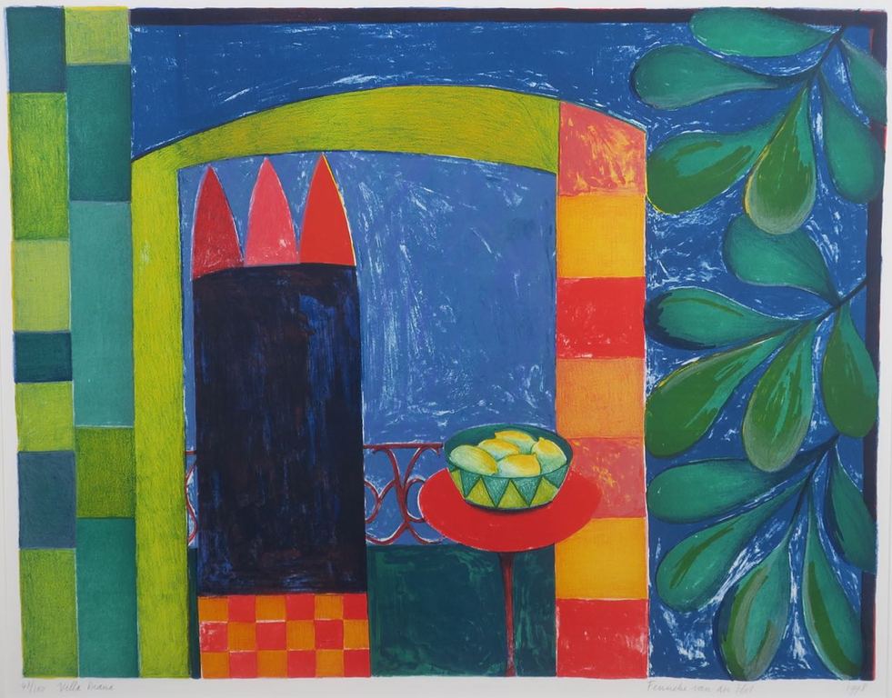 Fenneke van der Elst: Litho, Villa Diana - Ingelijst (Groot) kopen? Bied vanaf 1!