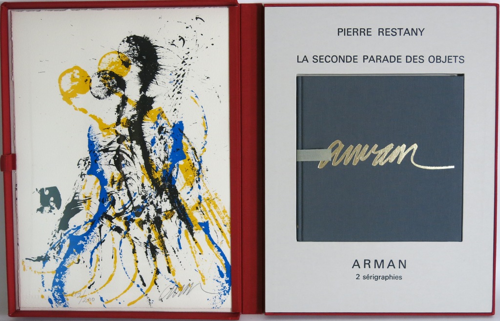 Arman: twee zeefdrukken + boek, La seconde parade des objets kopen? Bied vanaf 200!