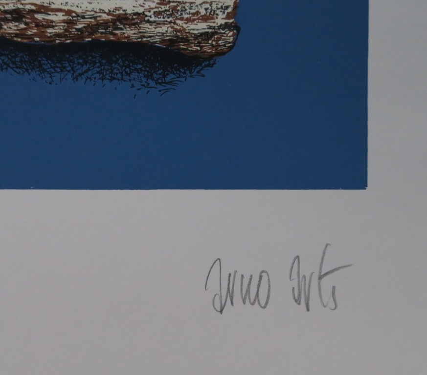 Lot van 2 zeefdrukken van Arno Arts: Zonder titel (groen/blauw) kopen? Bied vanaf 20!