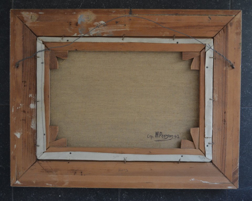 19de / 20ste eeuw: olieverf op doek, copy Rembrandt (Landschap met stenen brug) kopen? Bied vanaf 1!