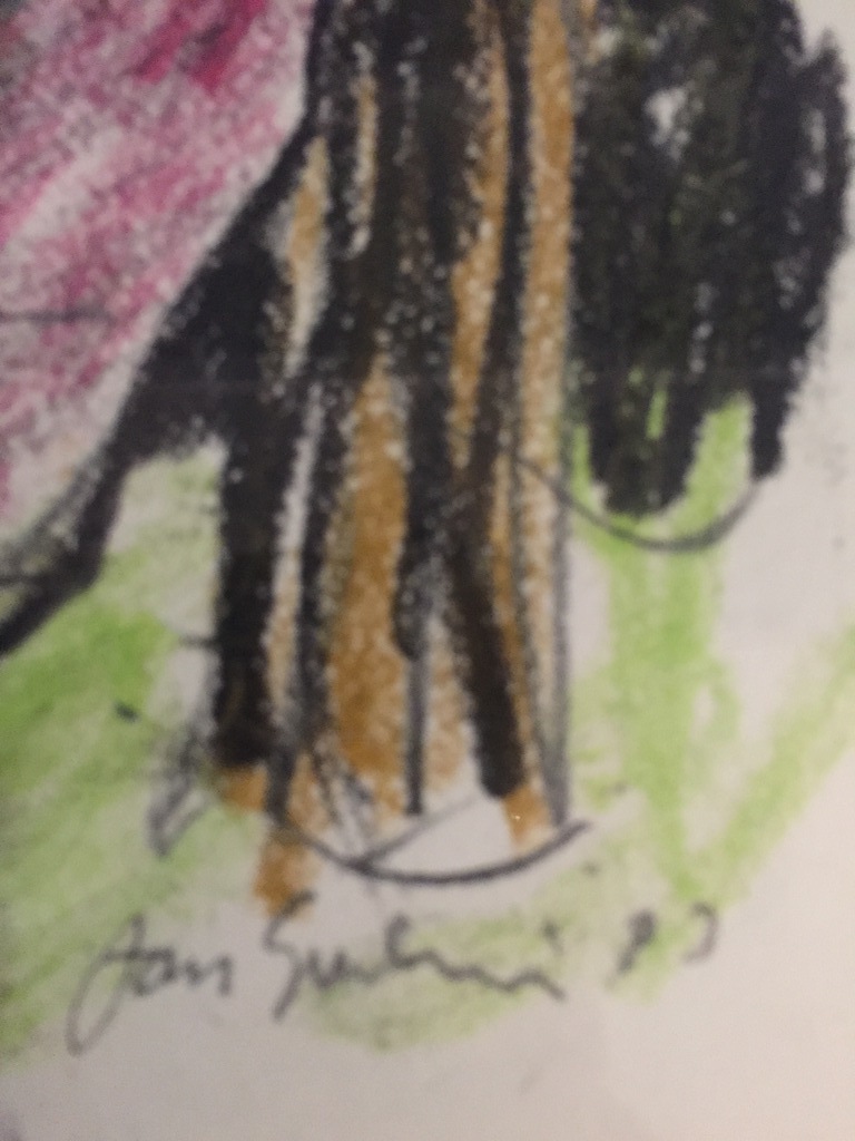 JAN SIERHUIS, originele krijt/wasco tekening. kopen? Bied vanaf 1!