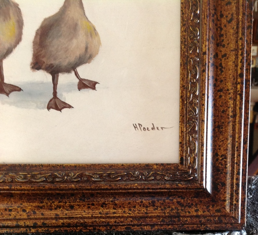 H Poeder olieverf op paneel eendjes kopen? Bied vanaf 69!