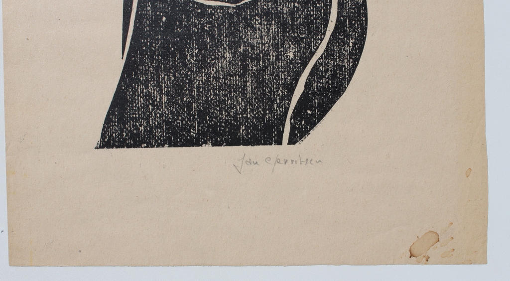 Jan Gerritsen: Houtsnede, zonder titel (gezicht) kopen? Bied vanaf 10!