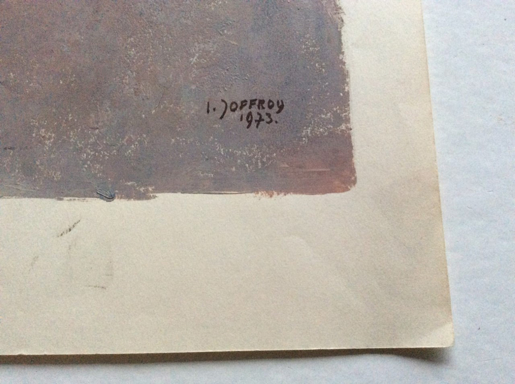 Irene Joffroy - Portret van vrouw - olieverf op papier, gesigneerd, 1973 kopen? Bied vanaf 125!