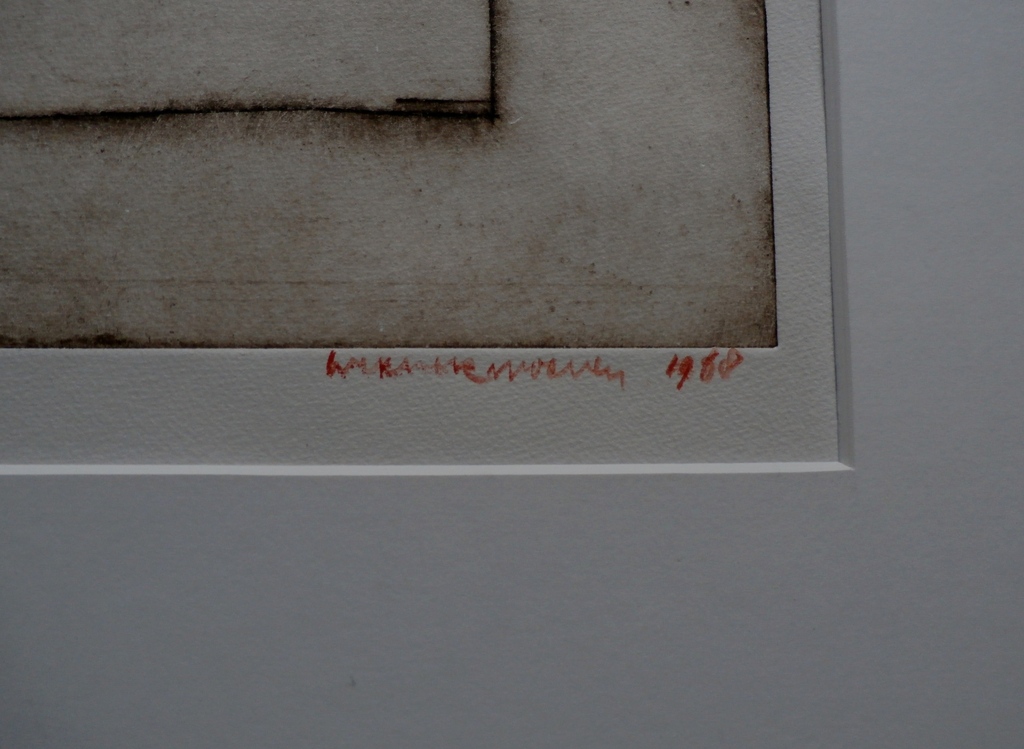 Werner Moonen - ets: Compositie - gesigneerd - 1968  kopen? Bied vanaf 50!