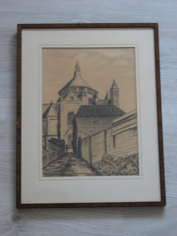 Kunstenaar onbekend - Potloodtekening - Sint-Catharinakerk Den Bosch kopen? Bied vanaf 1!