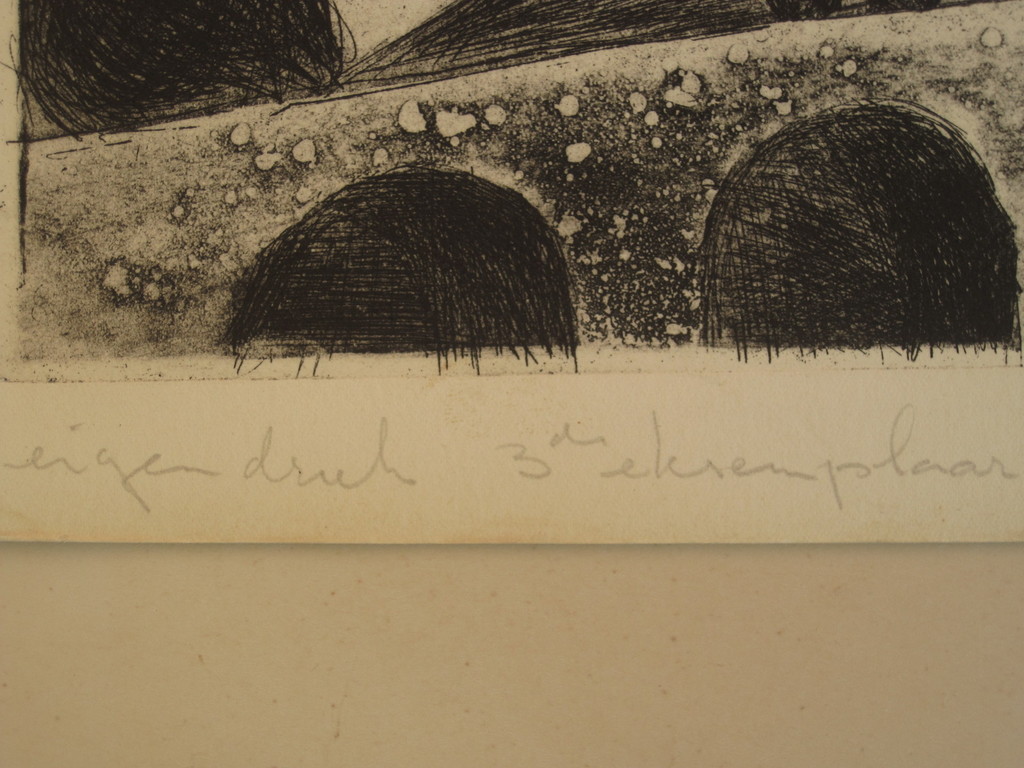 2 eigen druk Etsen "Guadalquivir" en "Ballade 3 rivieren" gesigneerd 1960 kopen? Bied vanaf 1!
